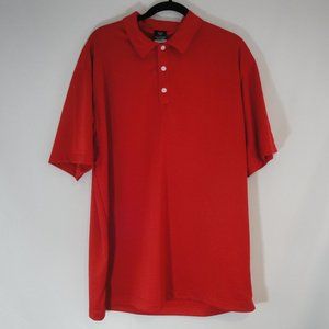 NIKE Golf Polo Shirt XL Red Sphere Dry Texture